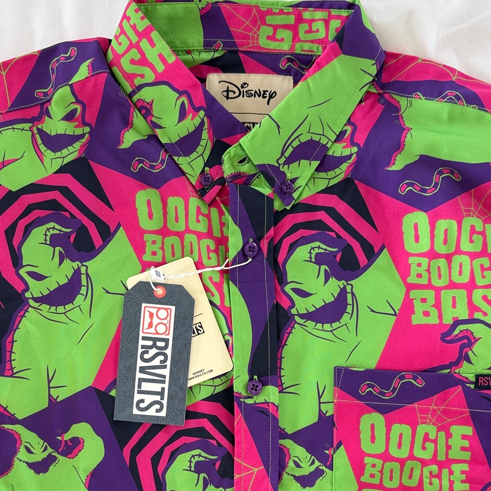 Disney Oogie Boogie Men's Shirt - Green and Purple